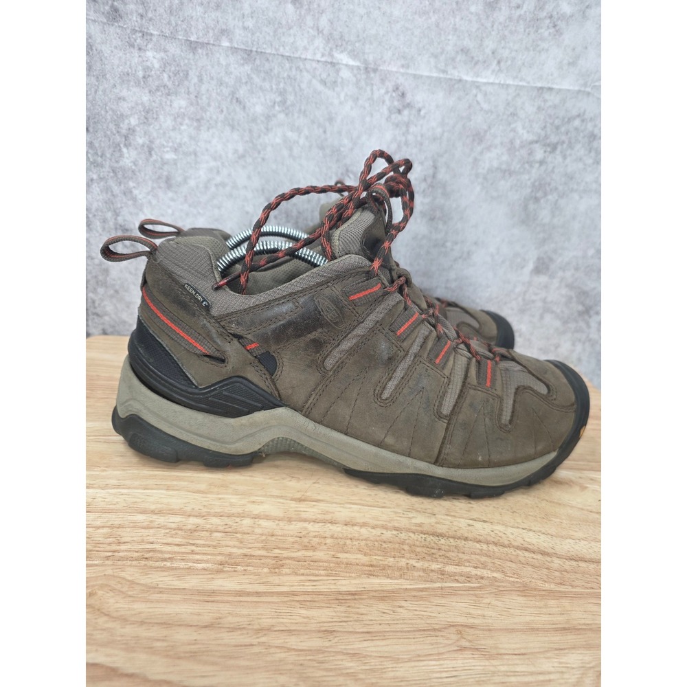 Keen Koven Low Hiking Shoes Men 10.5 Brown Leather Trail Waterproof Outdoor